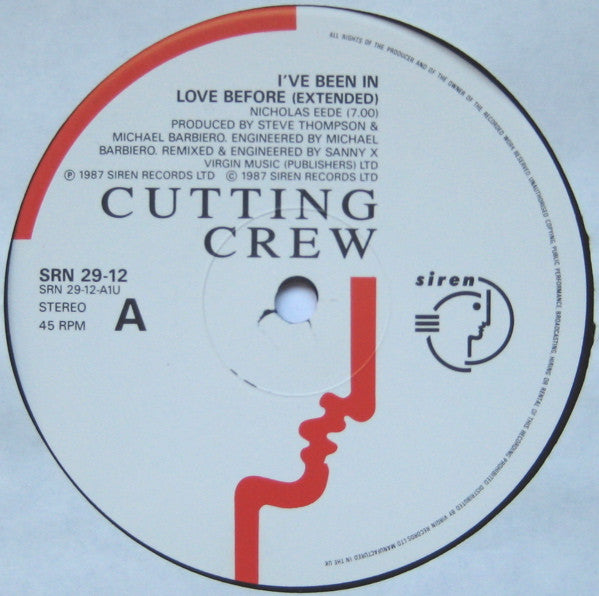 Cutting Crew : I've Been In Love Before (12")