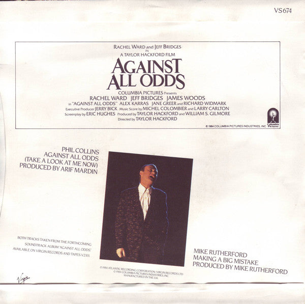 Phil Collins : Against All Odds (Take A Look At Me Now) (7", Single, Pap)