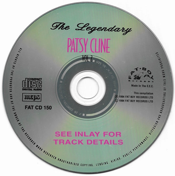 Patsy Cline : The Legendary Patsy Cline Vol 2 (CD, Comp)