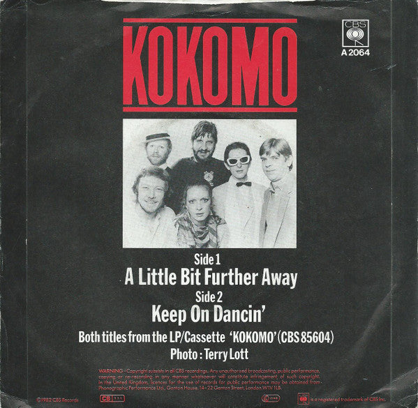 Kokomo : A Little Bit Further Away (7", Single)