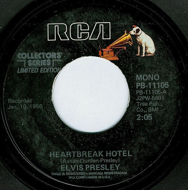 Elvis Presley : Heartbreak Hotel / I Was The One (7", Single, Mono, Ltd, RE, Styrene, Ter)