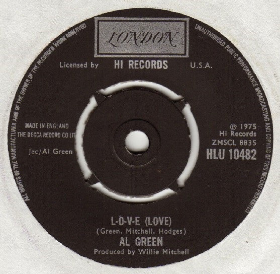 Al Green : L-O-V-E (Love) (7", Single)