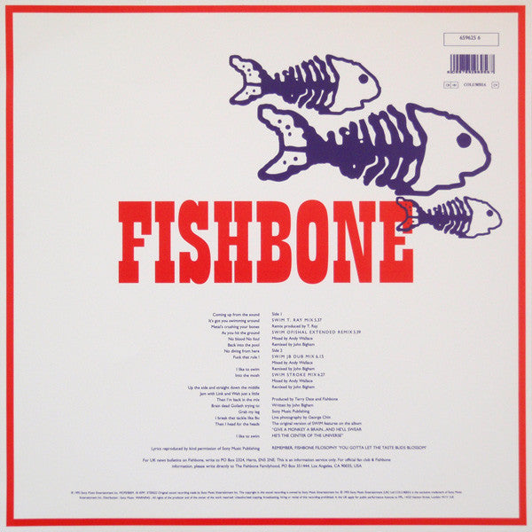 Fishbone : Swim (12", Single, Ltd, cle)