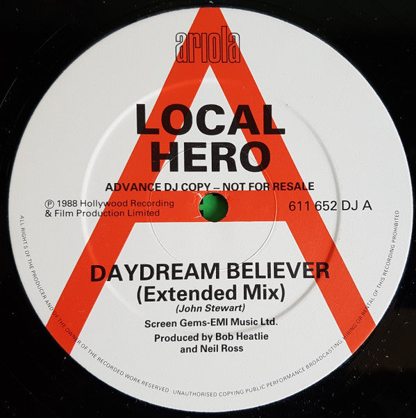Local Hero (2) : Daydream Believer (12", Single, Promo)
