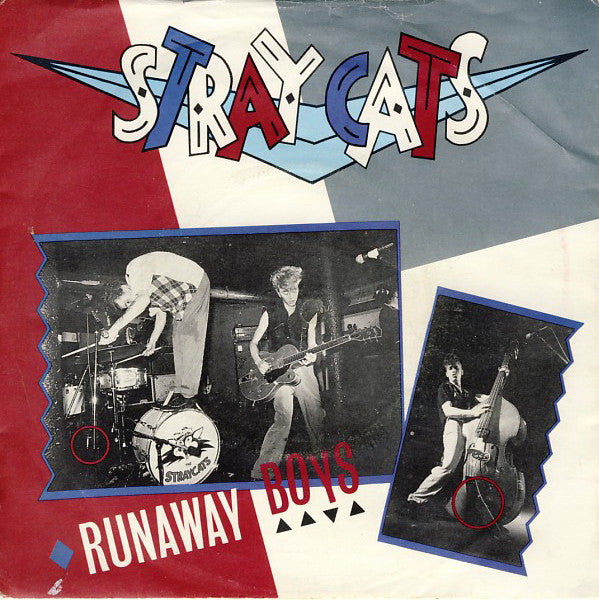 Stray Cats : Runaway Boys (7", Single, Sil)