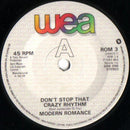 Modern Romance : Don't Stop That Crazy Rhythm (7", Single)