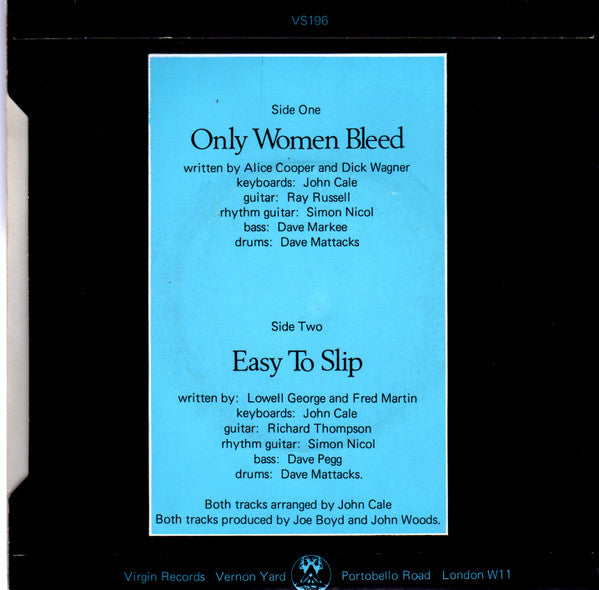 Julie Covington : Only Women Bleed (7", Single)