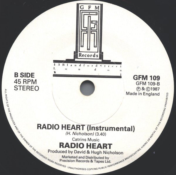 Radio Heart Featuring Gary Numan : Radio Heart (7", Single, Bla)