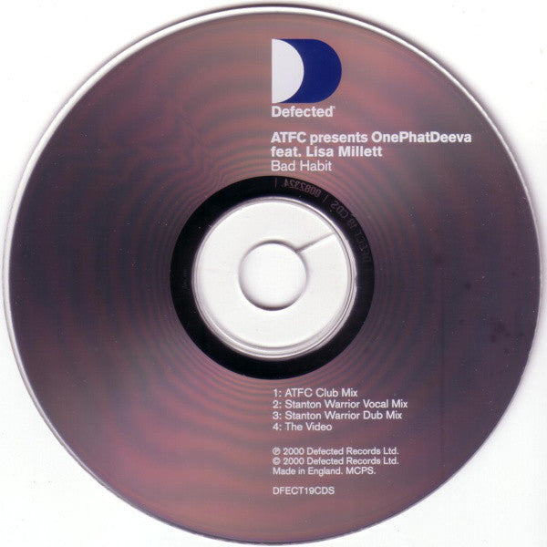ATFC Presents OnePhatDeeva Feat. Lisa Millett : Bad Habit (CD, Single, Enh, CD1)