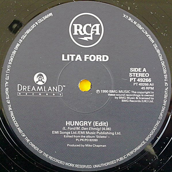Lita Ford : Hungry (12", Ltd, Pos)
