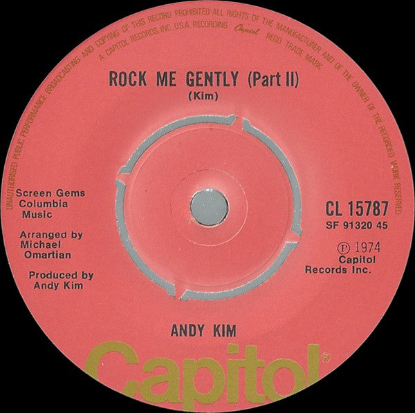 Andy Kim : Rock Me Gently (7")