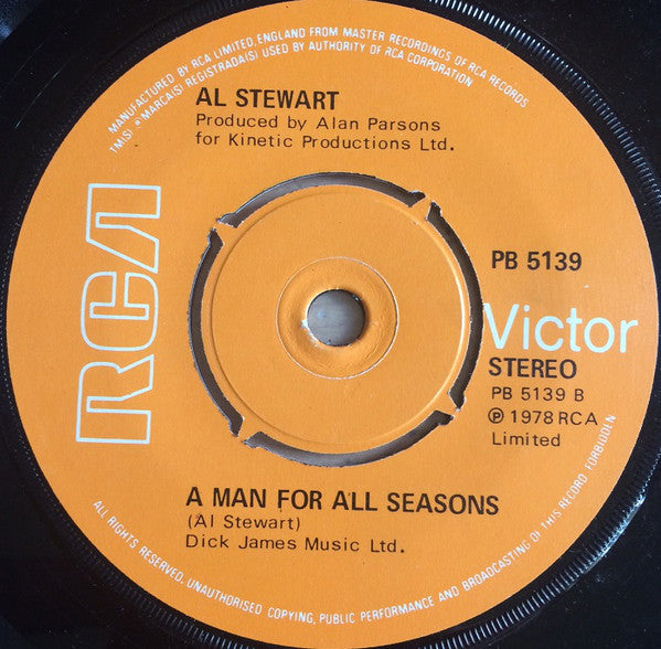Al Stewart : Song On The Radio (7", Single, Pus)