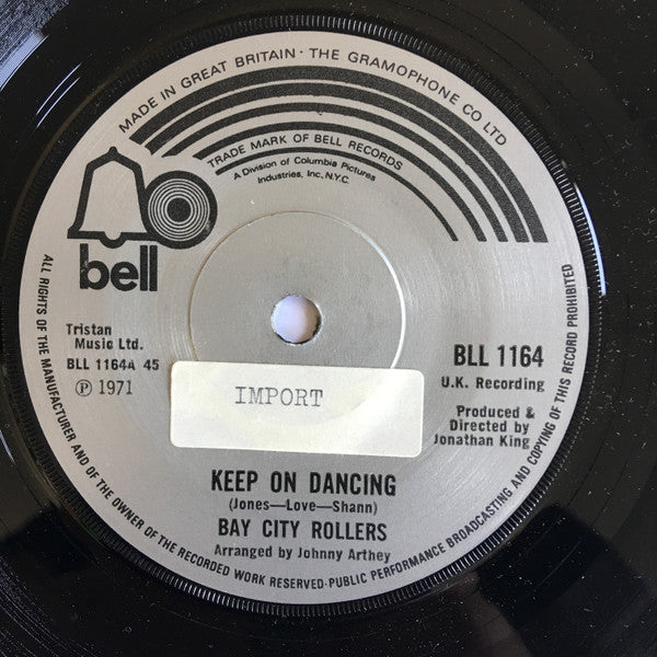 Bay City Rollers : Keep On Dancing (7", Single, Sol)