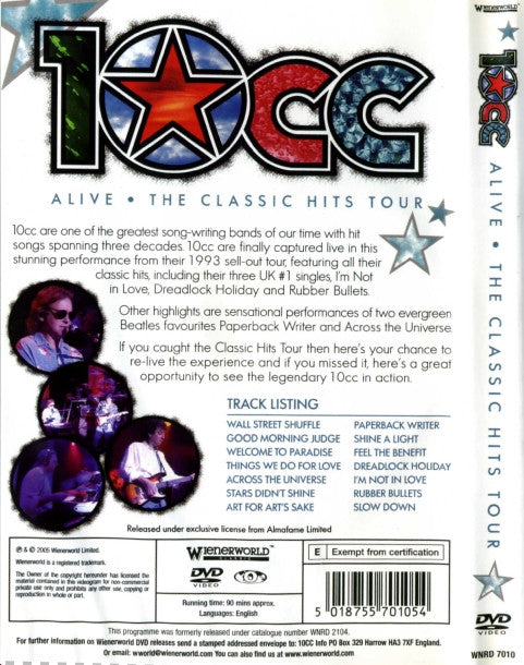 10cc : Alive-The Classic Hits Tour (DVD-V, RE)