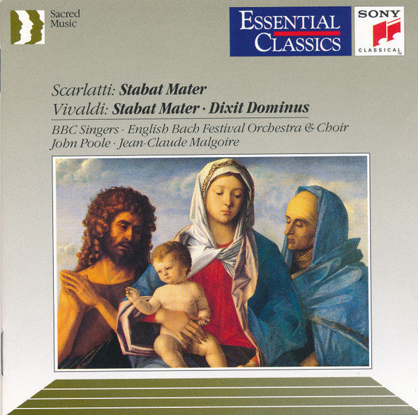 BBC Singers, English Bach Festival Baroque Orchestra   & English Bach Festival Chorus, John Poole (2), Jean-Claude Malgoire : Scarlatti: Stabat Mater / Vivaldi: Stabat Mater - Dixit Dominus (CD, Comp)
