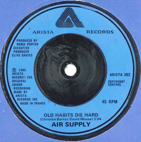 Air Supply : All Out Of Love (7", Single)