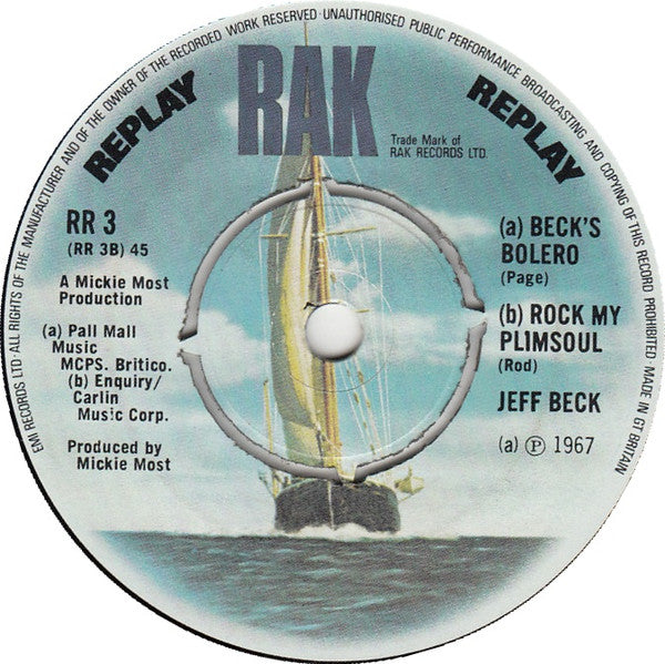 Jeff Beck : Hi Ho Silver Lining (7", Single, RE, RP, Pus)