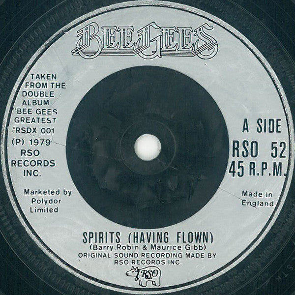 Bee Gees : Spirits (Having Flown) (7", Single, Sol)