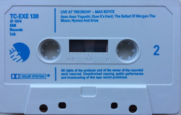 Max Boyce : Live At Treorchy (Cass, Album, RE)