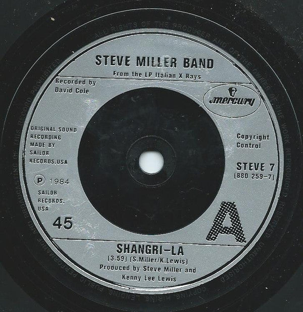Steve Miller Band : Shangri-La (7")