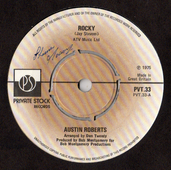 Austin Roberts : Rocky (7", Single)