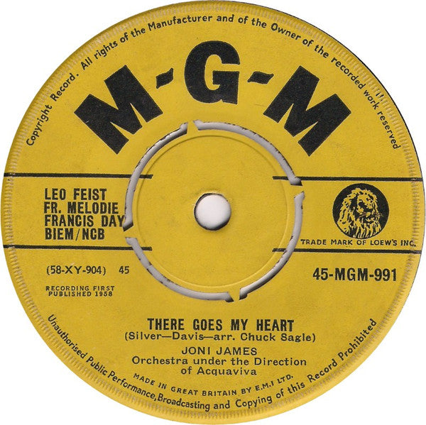 Joni James : There Goes My Heart / Funny (7")