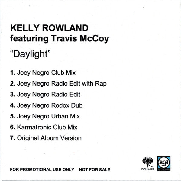 Kelly Rowland featuring Travie McCoy : Daylight (CDr, Maxi, Promo)