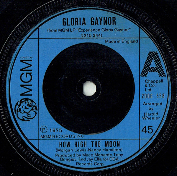 Gloria Gaynor : How High The Moon (7", Single)