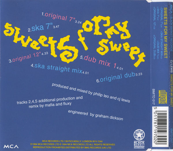 CJ Lewis : Sweets For My Sweet (CD, Single)