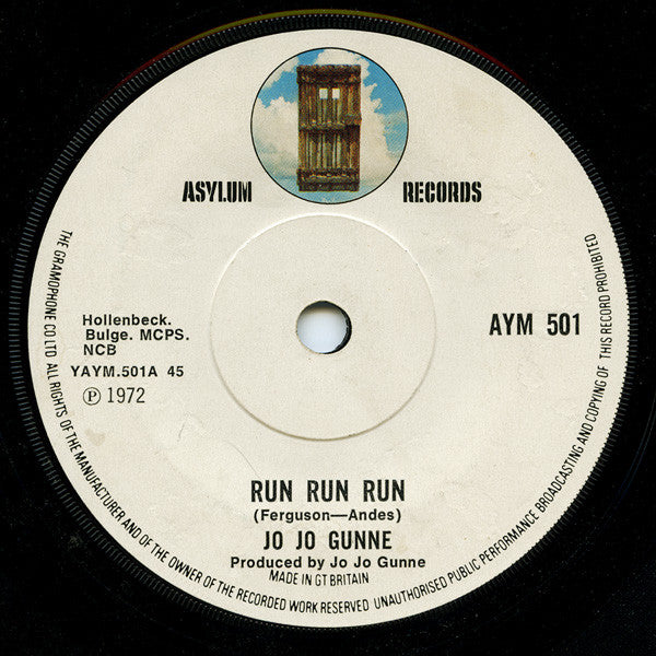 Jo Jo Gunne : Run Run Run (7", Single, Sol)