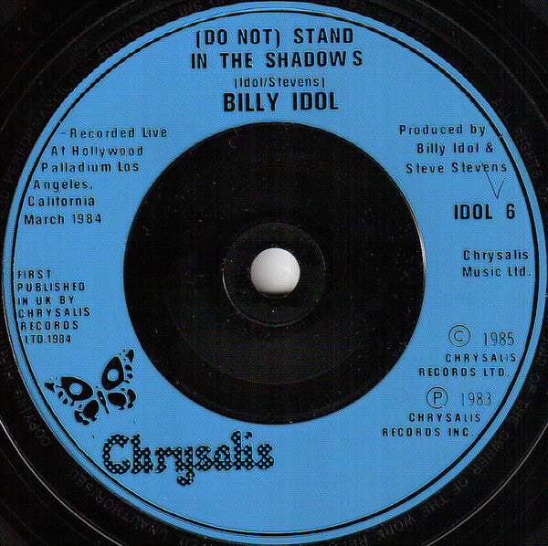 Billy Idol : Rebel Yell (7", Single, Blu)
