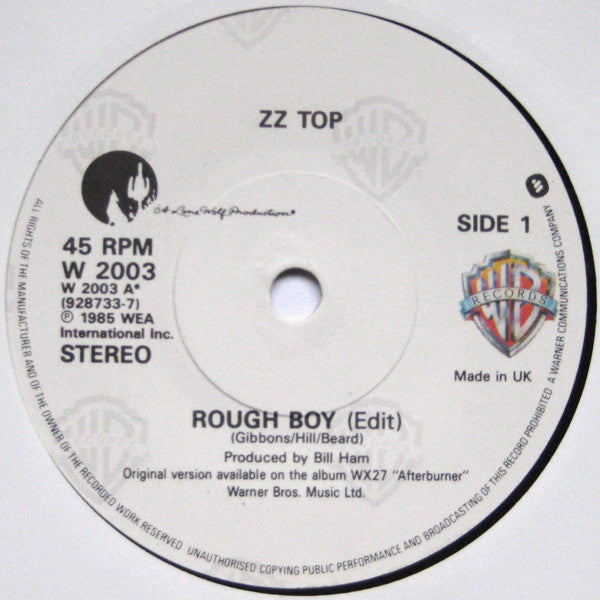 ZZ Top : Rough Boy (7", Single)