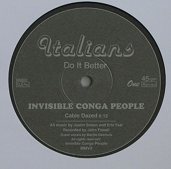 Invisible Conga People : Cable Dazed / Weird Pains (12")