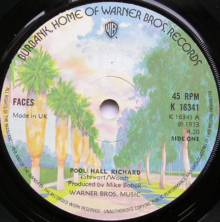 Faces (3) : Pool  Hall Richard (7", Single, Sol)