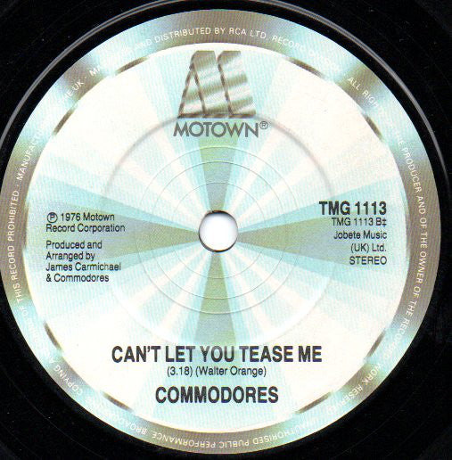 Commodores : Three Times A Lady (7", Single, RE, Sol)