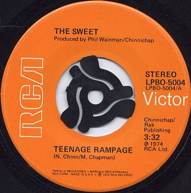 The Sweet : Teenage Rampage (7", Single, Exp)