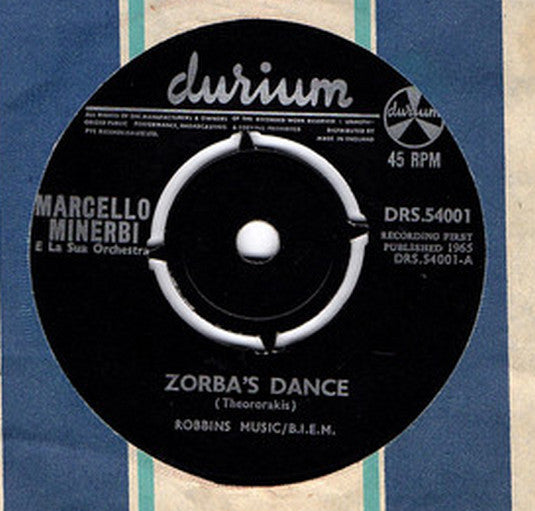 Marcello Minerbi E La Sua Orchestra : Zorba's Dance (7", Single, 4 P)
