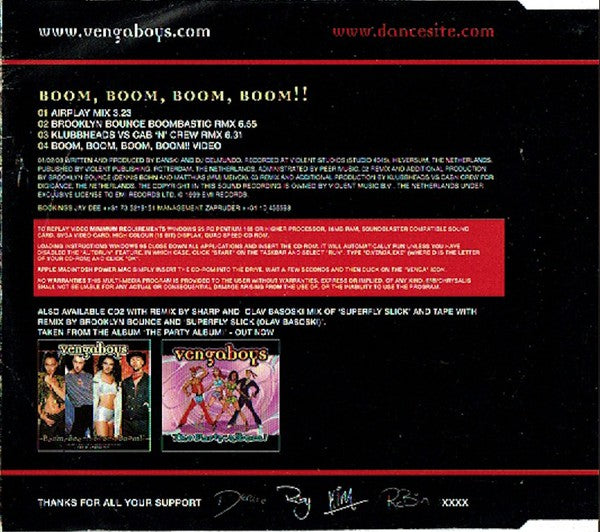 Vengaboys : Boom, Boom, Boom, Boom!! (CD, Single, Enh, CD1)