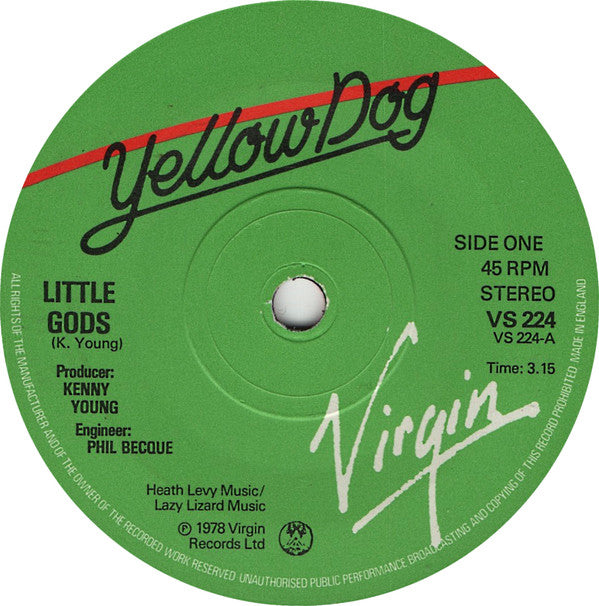 Yellow Dog : Little Gods  (7")