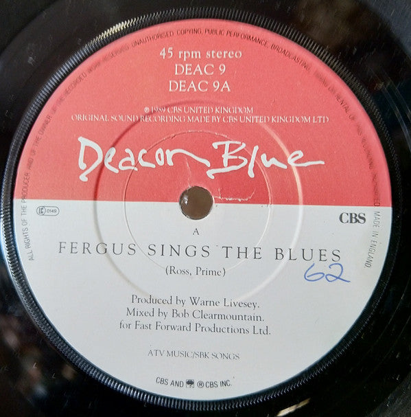 Deacon Blue : Fergus Sings The Blues (7", Single)