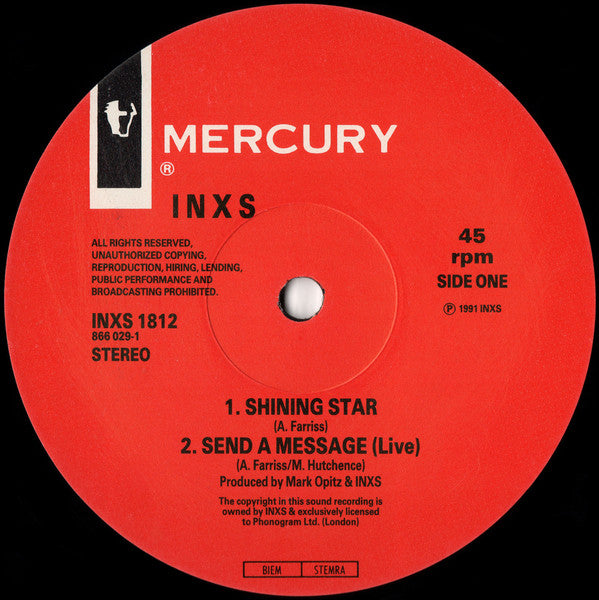 INXS : Shining Star (12", Single, Gat)