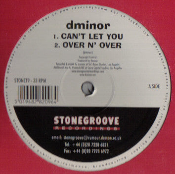 dminor : Can't Let You (12")