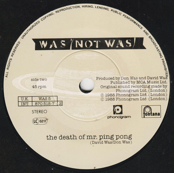 Was (Not Was) : Anything Can Happen... (7", Single)