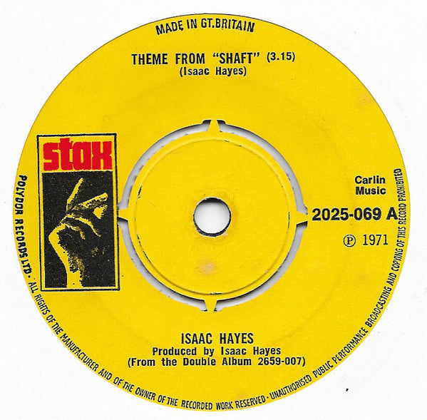 Isaac Hayes : Theme From Shaft (7", Single, 4 P)