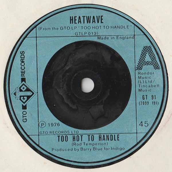 Heatwave : Too Hot To Handle (7", Single, Sil)