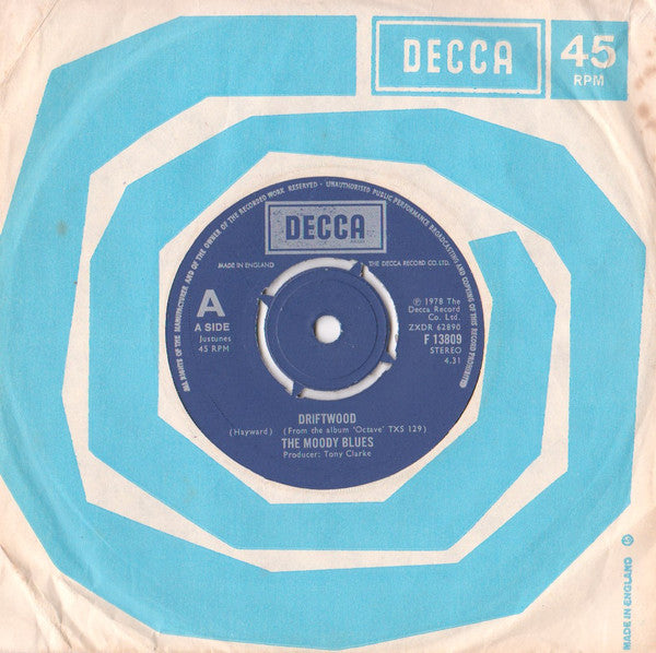 The Moody Blues : Driftwood (7", Single)