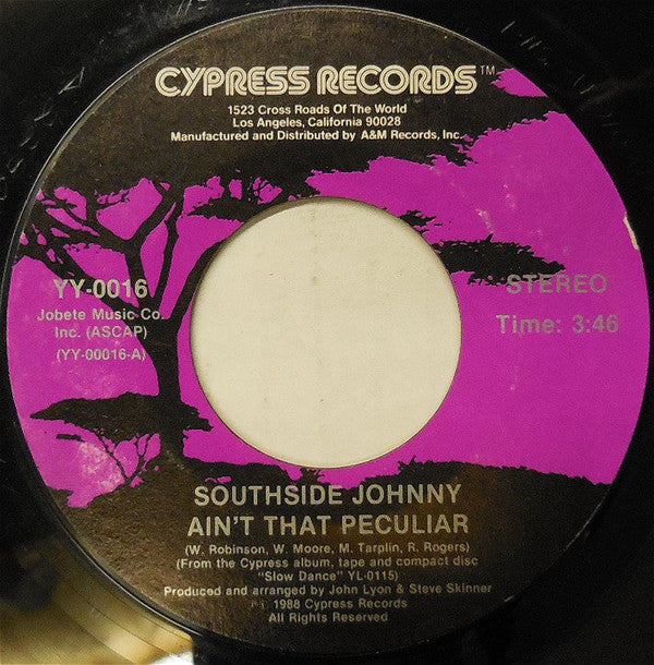 Southside Johnny : Ain't That Peculiar (7", Single)