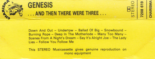 Genesis : ...And Then There Were Three... (Cass, Album, RE, Gre)