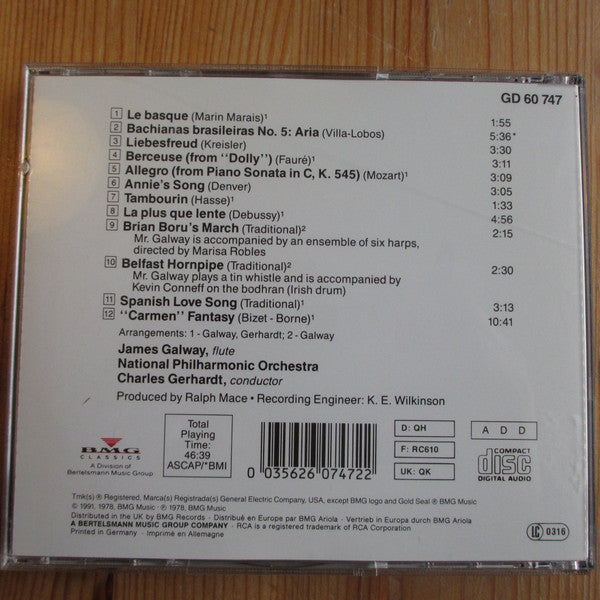 James Galway - Charles Gerhardt, National Philharmonic Orchestra : Annie's Song And Other Galway Favorites (CD, RM)
