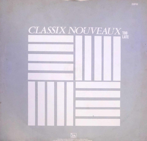 Classix Nouveaux : Because You're Young (12")